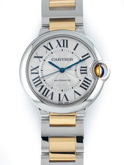 Cartier Ballon Bleu 36mm 18k Yellow Gold & Stainless Steel W2BB0012