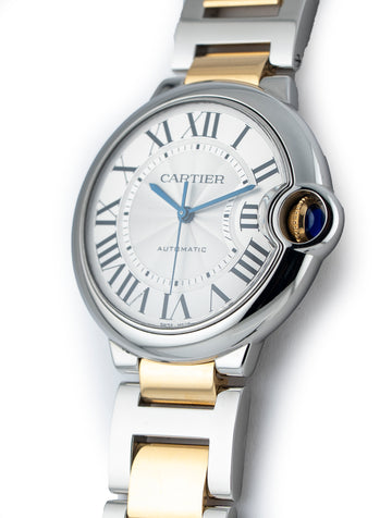 Cartier Ballon Bleu 36mm 18k Yellow Gold & Stainless Steel W2BB0012