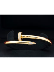 Cartier Juste un Clou Bracelet Large Model Diamonds 18k Yellow Gold Size 18 Full Set (Box & Papers)