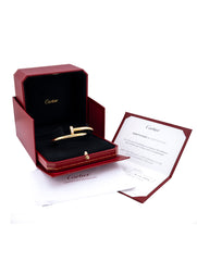 Cartier Juste un Clou Bracelet Large Model Diamonds 18k Yellow Gold Size 18 Full Set (Box & Papers)