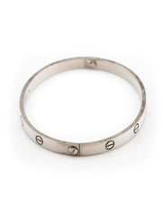 Cartier Love Bracelet, Classic Model. 18k White Gold Size 20