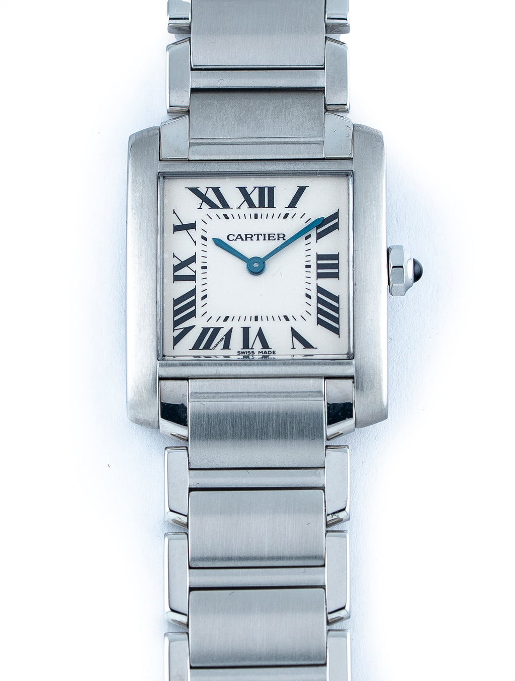Cartier Tank Francaise 25mm Stainless Steel White Dial W51003Q3