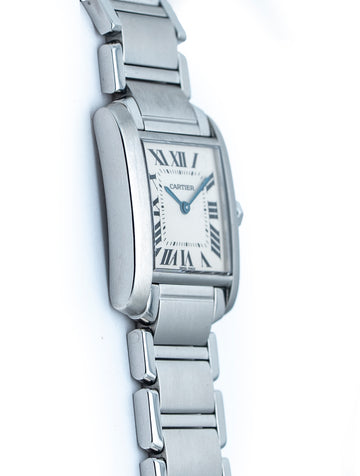 Cartier Tank Francaise 25mm Stainless Steel White Dial W51003Q3