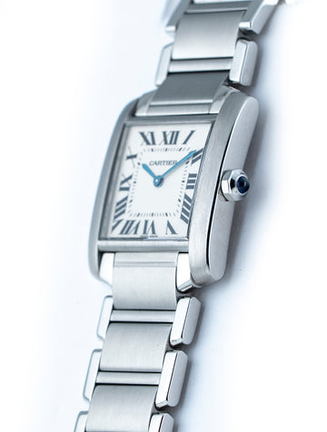 Cartier Tank Francaise 25mm Stainless Steel White Dial W51003Q3