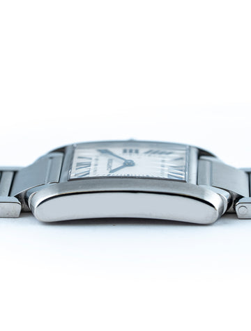 Cartier Tank Francaise 25mm Stainless Steel White Dial W51003Q3