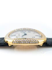 Cartier Baignoire 1920 23mm 18k Yellow Gold Black Gator Cartier Deployment Strap 18k Buckle WB500731