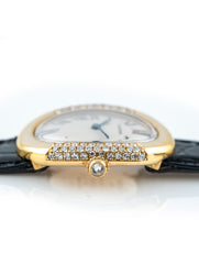 Cartier Baignoire 1920 23mm 18k Yellow Gold Black Gator Cartier Deployment Strap 18k Buckle WB500731