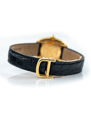 Cartier Baignoire 1920 23mm 18k Yellow Gold Black Gator Cartier Deployment Strap 18k Buckle WB500731