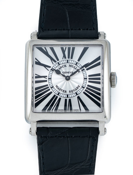 Franck Muller Master of Complications 6002 H QZ R Master Square 36mm Stainless Steel Leather OEM Strap