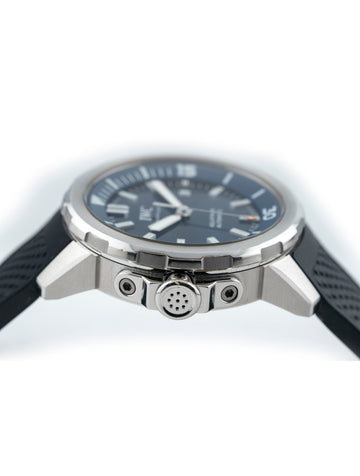 IWC Aquatimer 42mm Stainless Steel Blue Dial Black Rubber Strap IW329005 (Expedition Jacques-Yves Cousteau)