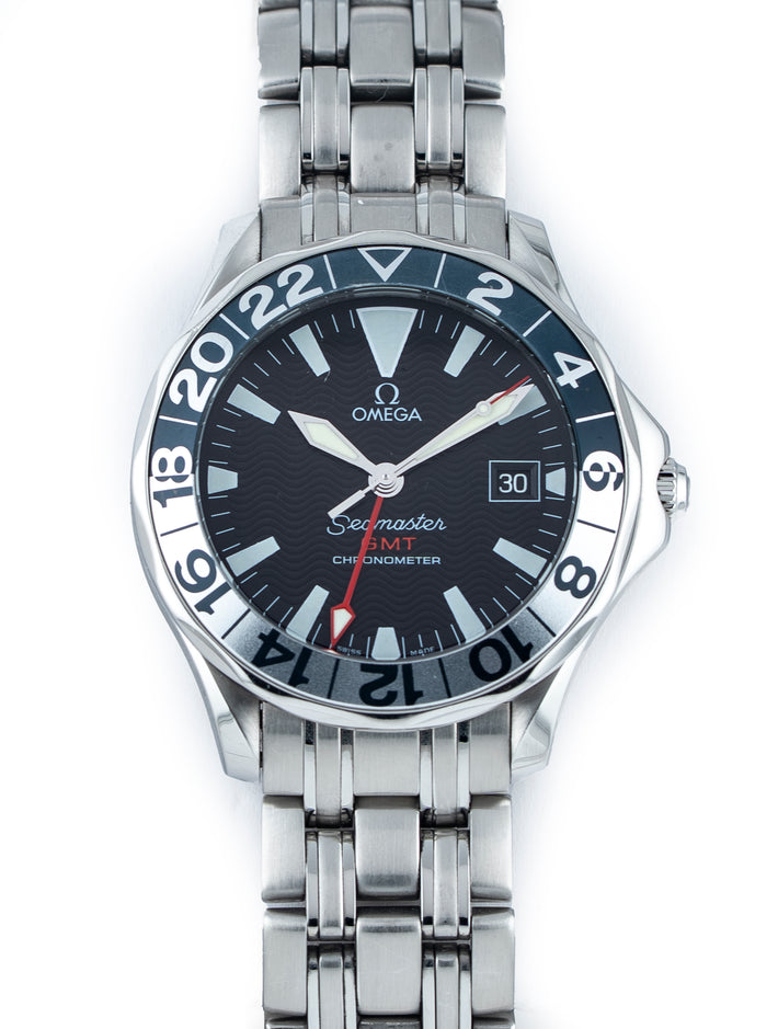 Omega Seamaster GMT 41mm Stainless Steel Black Wave Dial 2536.50.00 (Gerry Lopez LTD Edition)