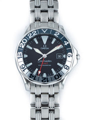 Omega Seamaster GMT 41mm Stainless Steel Black Wave Dial 2536.50.00 (Gerry Lopez LTD Edition)
