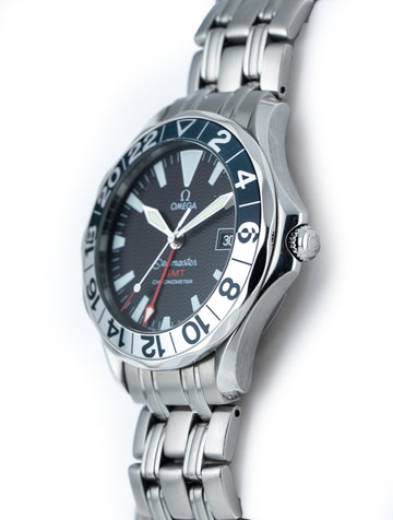 Omega Seamaster GMT 41mm Stainless Steel Black Wave Dial 2536.50.00 (Gerry Lopez LTD Edition)