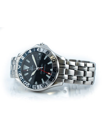 Omega Seamaster GMT 41mm Stainless Steel Black Wave Dial 2536.50.00 (Gerry Lopez LTD Edition)