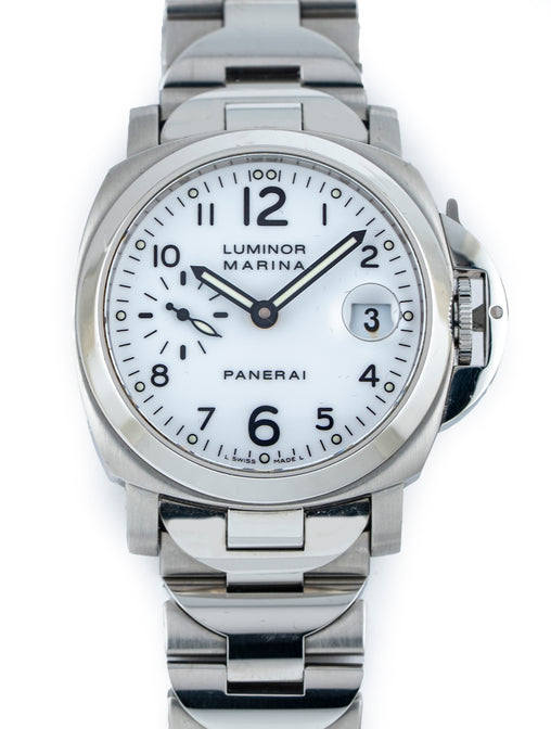 Panerai Luminor Marina 40mm Stainless Steel White Dial Bracelet  PAM00051