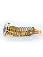 Rolex Day-Date 36mm 18k Yellow Gold President Champagne Custom Blue Lapiz Dial & Diamond Bezel Ref 18038