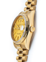 Rolex Day-Date 36mm 18k Yellow Gold President Champagne Dial Ref 18038