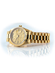 Rolex Day-Date 36mm 18k Yellow Gold President Champagne Dial Ref 18038