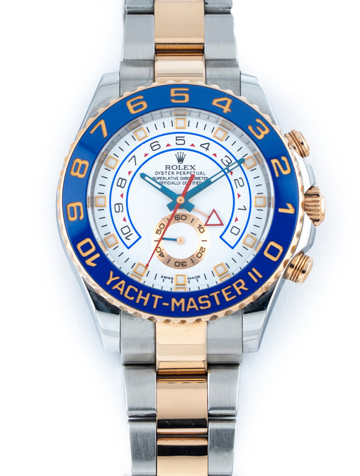 Rolex Yachtmaster II 44mm 18k Rose Gold & Stainless Steel Ref 116681 R series