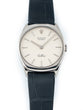 Rolex Cellini 24mm 18k White Gold Silver Dial Black Rolex Gator Strap Ref# 4129