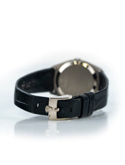 Rolex Cellini 24mm 18k White Gold Silver Dial Black Rolex Gator Strap Ref# 4129