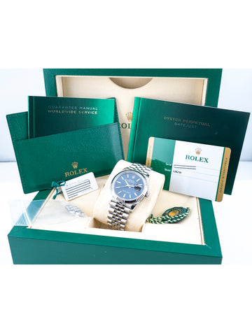 Rolex Datejust 36mm Stainless Steel Blue Dial Jubilee 126234 - Full Set June 2020