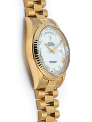 Rolex Day-Date 36mm 18k Yellow Gold President White Roman Dial Ref 18238
