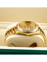 Rolex Day-Date 40mm 18k Yellow Gold President Champagne Roman Dial Ref 228238 - Full Set July 2017