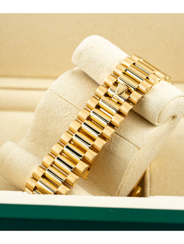 Rolex Day-Date 40mm 18k Yellow Gold President Champagne Roman Dial Ref 228238 - Full Set July 2017