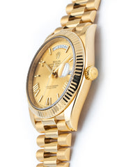 Rolex Day-Date 40mm 18k Yellow Gold President Champagne Roman Dial Ref 228238 - Full Set July 2017