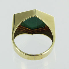 LADIES 14KT YELLOW GOLD COLORED STONE RING WITH DIAMONDS