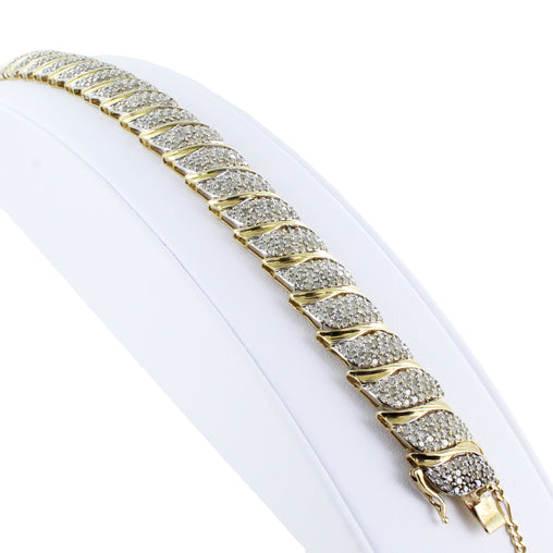 10Kt Gold Diamond Bracelet For Sale