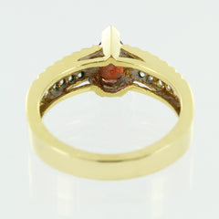 LADIES 18 KT COLORED STONE RING SIZE 7