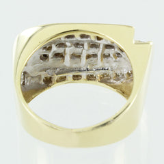 GENTS 14KT GOLD DIAMOND CLUSTER RING SIZE 8