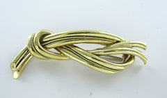 TIFFANY & CO. 18K YELLOW GOLD KNOT PIN BROOCH MADE IN ITALY 19.5oz VINTAGE COLLECTORS