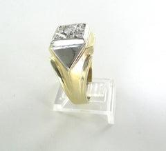 14KT YELLOW & WHITE GOLD DIAMOND RING 1.05 CARAT 10.5 GRAM SIZE 10