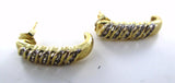 14KT SOLID YELLOW GOLD S STYLE 30 DIAMONDS EARRINGS 014150202