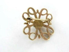 10KT YELLOW GOLD PIN BROOCH VINTAGE CHRISTMAS SEED PEARl (990025849)