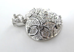 14KT WHITE GOLD DIAMOND HEART PENDANT