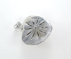 14KT WHITE GOLD DIAMOND HEART PENDANT