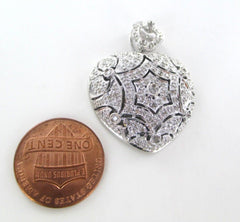 14KT WHITE GOLD DIAMOND HEART PENDANT