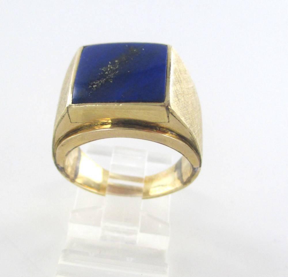 14Kt Yellow Gold Lapiz Lazuli Ring