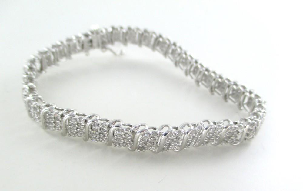 White Diamond White Gold Bracelet - 42 pcs - Prive Jewelers