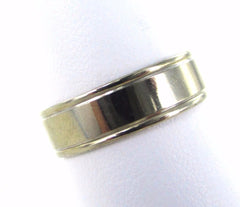 14KT SOLID WHITE GOLD SIZE 8 WEDDING BAND RING