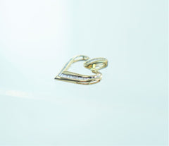 10KT YELLOW GOLD BAGUETTE DIAMOND'S HEART PENDANT .50 ATW 015691311