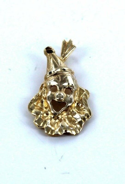 14KT SOLID YELLOW GOLD CIRCUS CLOWN CHARM PENDANT (14184410)