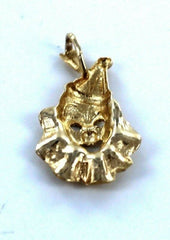 14KT SOLID YELLOW GOLD CIRCUS CLOWN CHARM PENDANT (14184410)