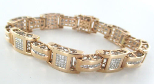 14KT ROSE GOLD DIAMOND BRACELET 3.00 CARAT