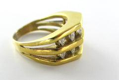 18KT YELLOW GOLD DIAMOND RING 2.00 CARAT WEDDING BAND 10.8 GRAMS SIZE 7