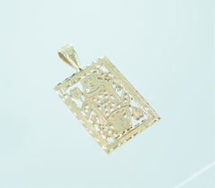 14KT YELLOW GOLD ACE OF HEARTS PENDANT